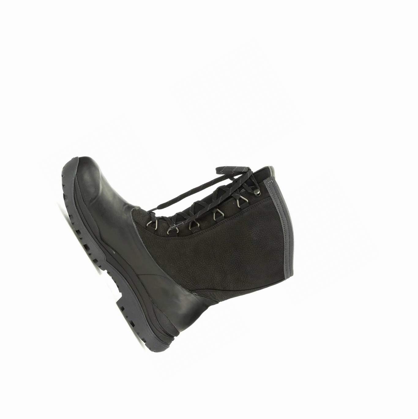 Black Muck Arctic Outpost Leather Lace Up Vibram Men's Short Boots | NZ-27ENJC