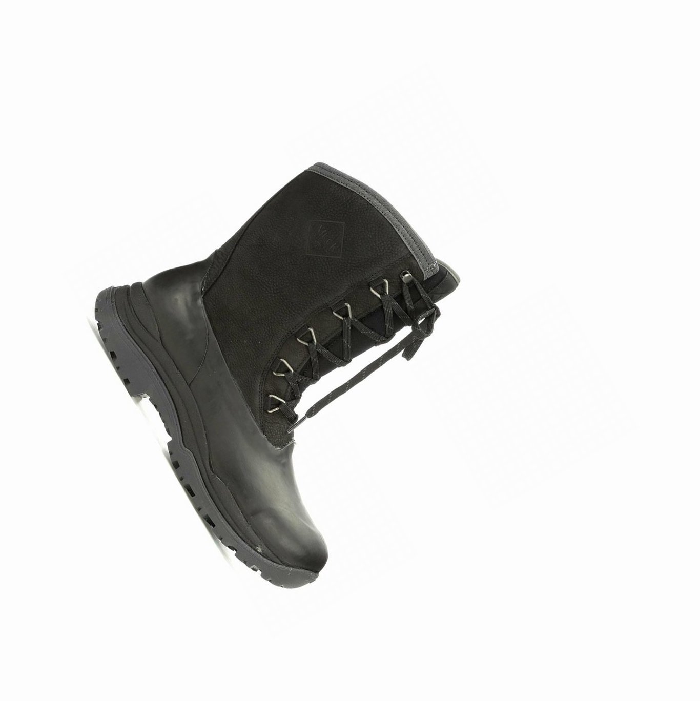 Black Muck Arctic Outpost Leather Lace Up Vibram Men's Short Boots | NZ-27ENJC