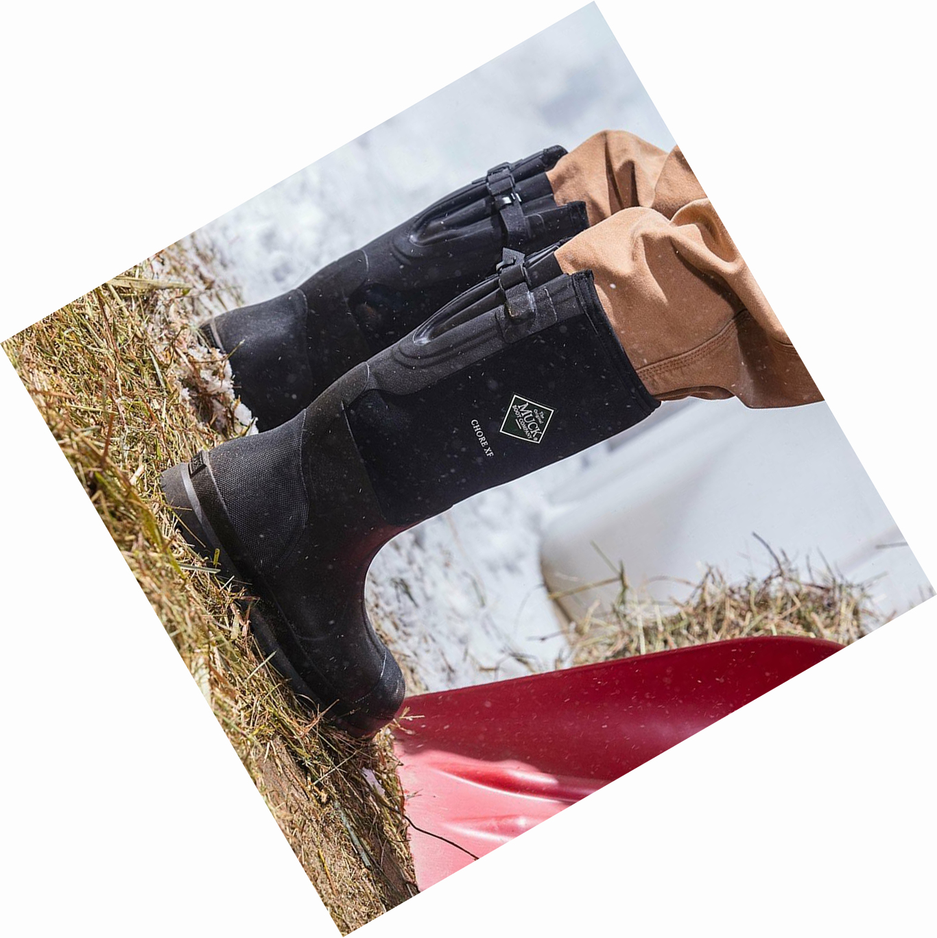 Black Muck Chore Adjustable Men's Wide Calf Boots | NZ-81PKQG