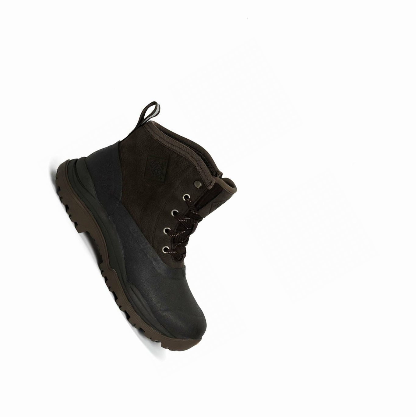 Brown Muck Arctic Outpost Leather Lace Up Vibram Men's Ankle Boots | NZ-52GUZP