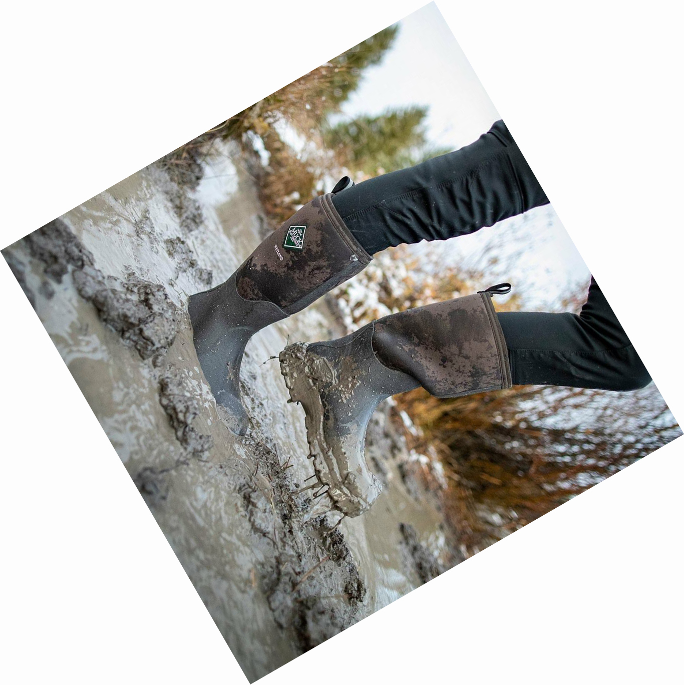 Brown Muck Wetland Women's Wide Calf Boots | NZ-38WNBL
