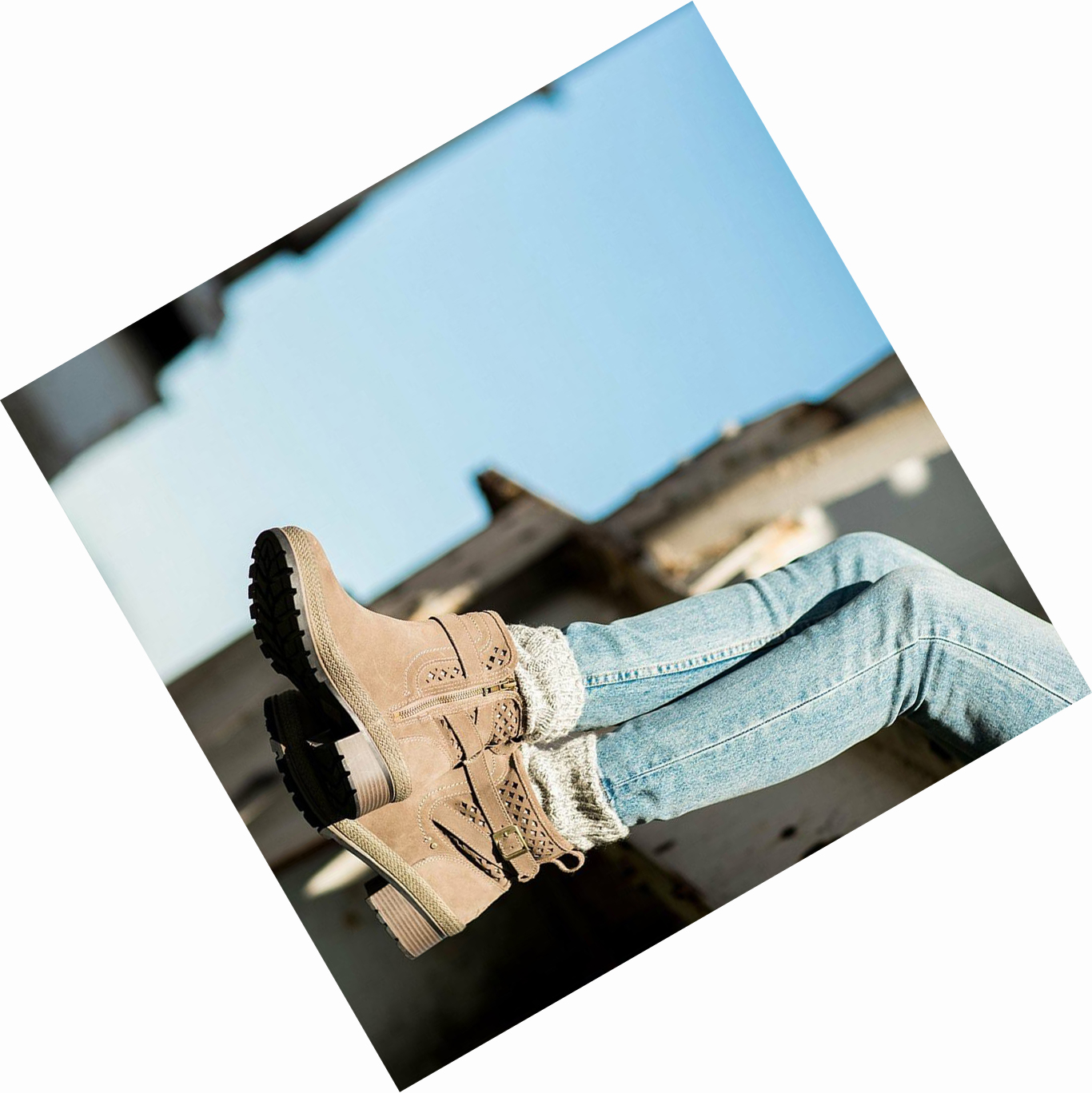 Grey Muck Liberty Perforated Leather Women's Ankle Boots | NZ-97FBMY