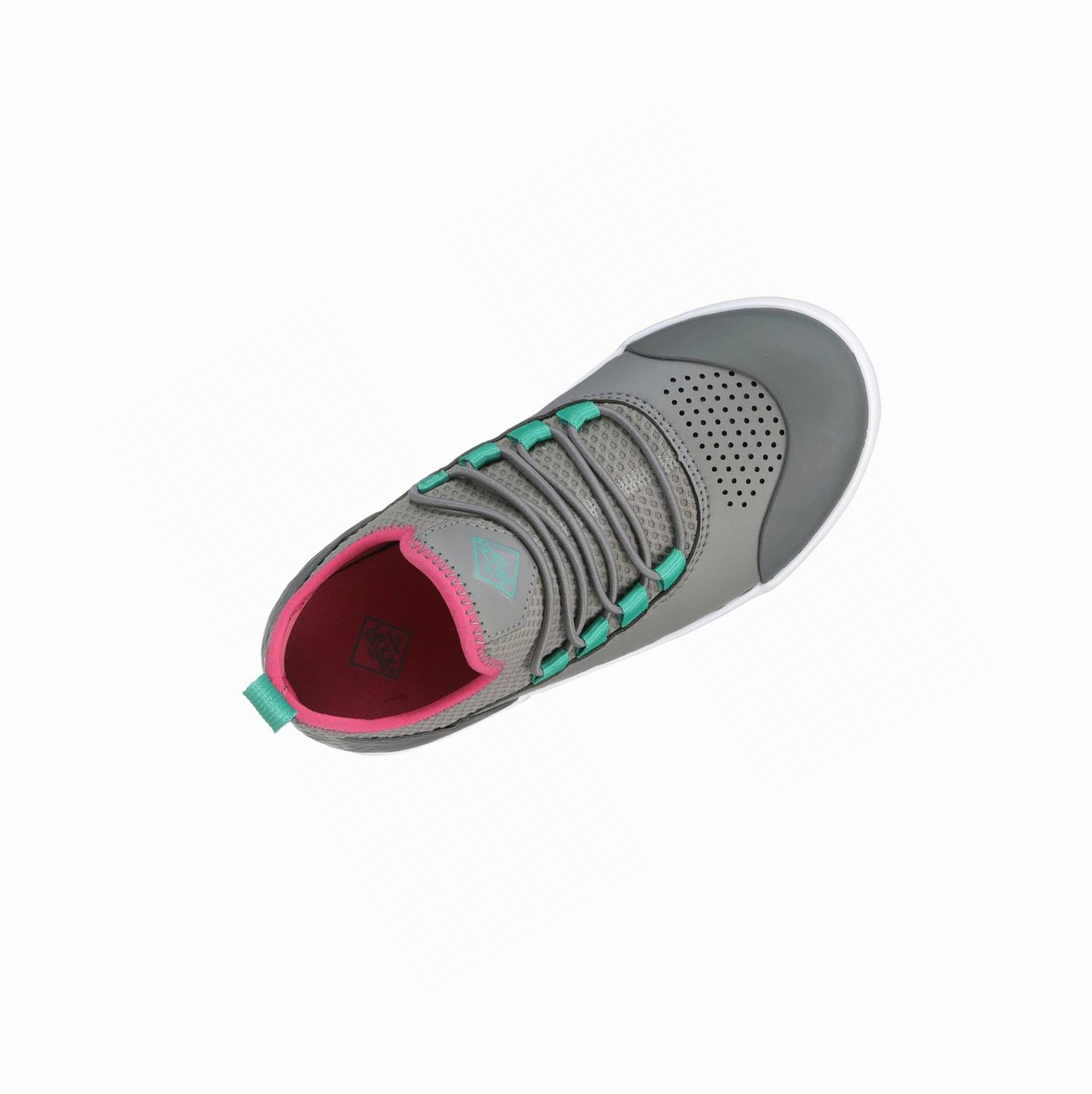 Grey Pink Muck Summer Solstice Bungee Kids' Slippers | NZ-82PNBV